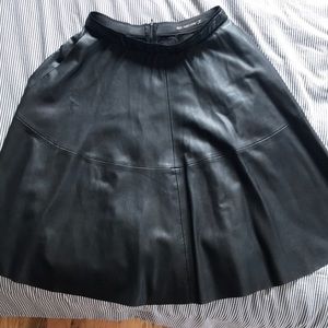 Zara MIDI Faux Leather Skirt